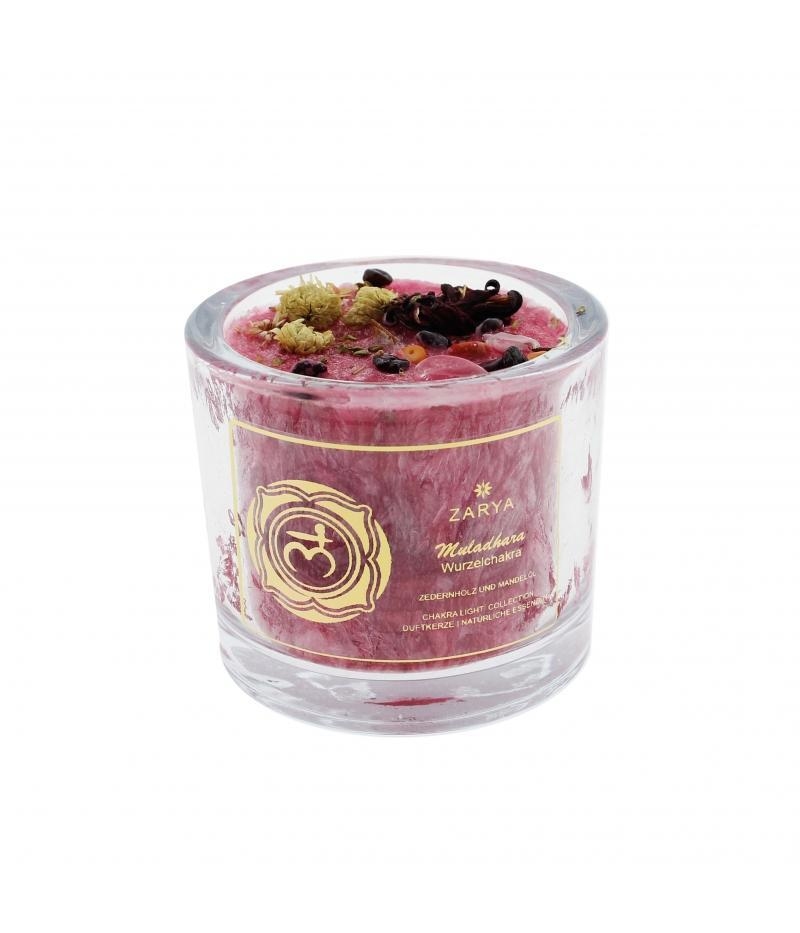 Wurzelchakra Duftkerze &ndash; Muladhara (Klein)