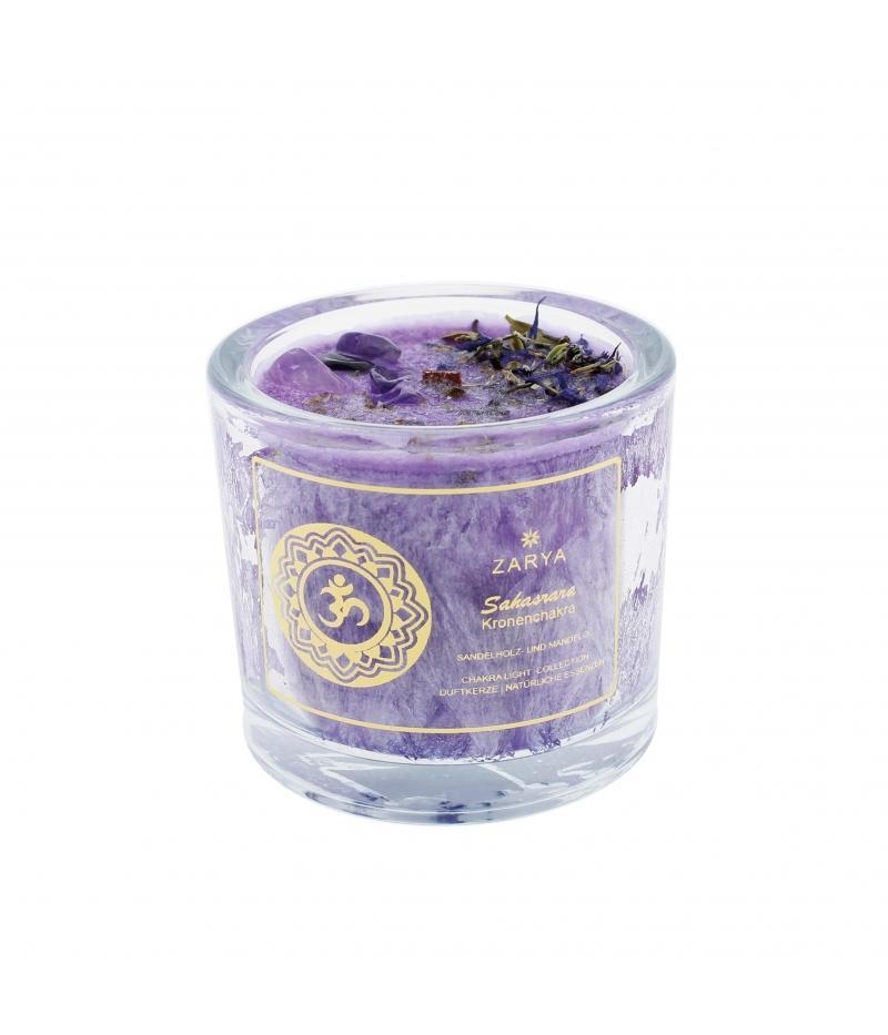 Kronenchakra Duftkerze &ndash; Sahasrara (Klein)