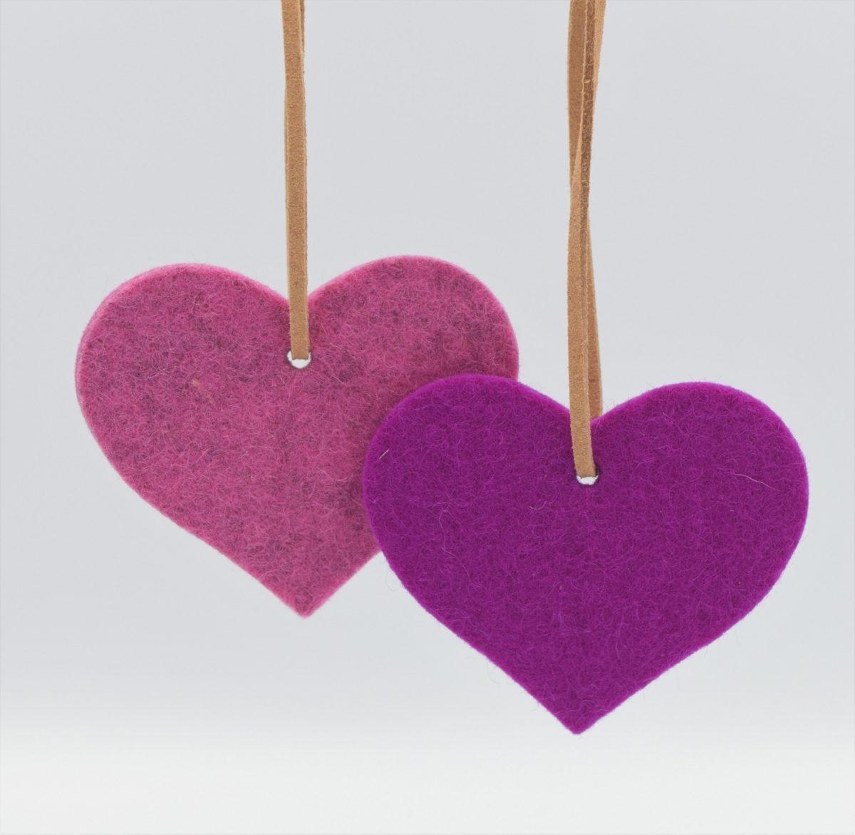 Herz aus Wollfilz