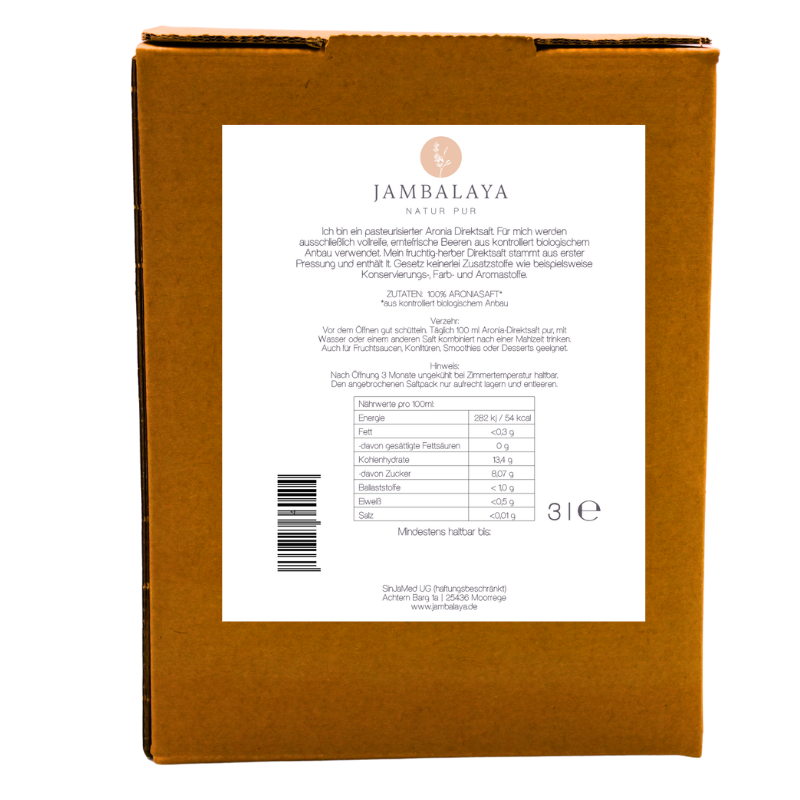 Aronia Direktsaft 3L Karton