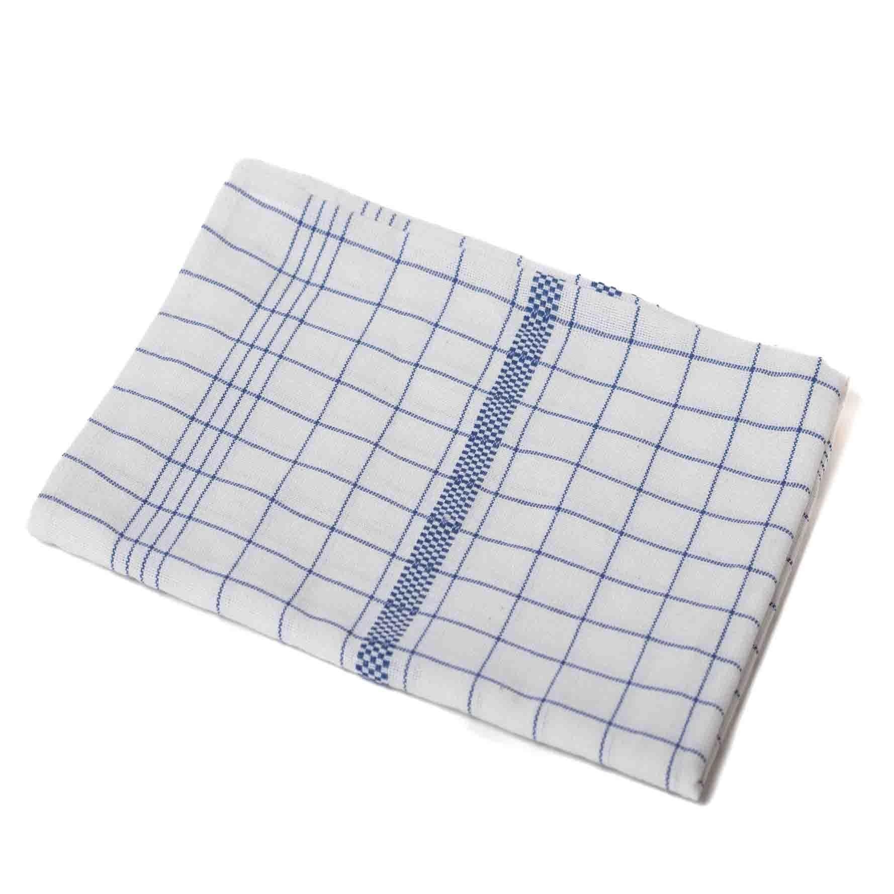 Geschirrtuch Baumwolle Karo 50x70 cm, 200g/m³ Farbe: Karo-Streifen blau