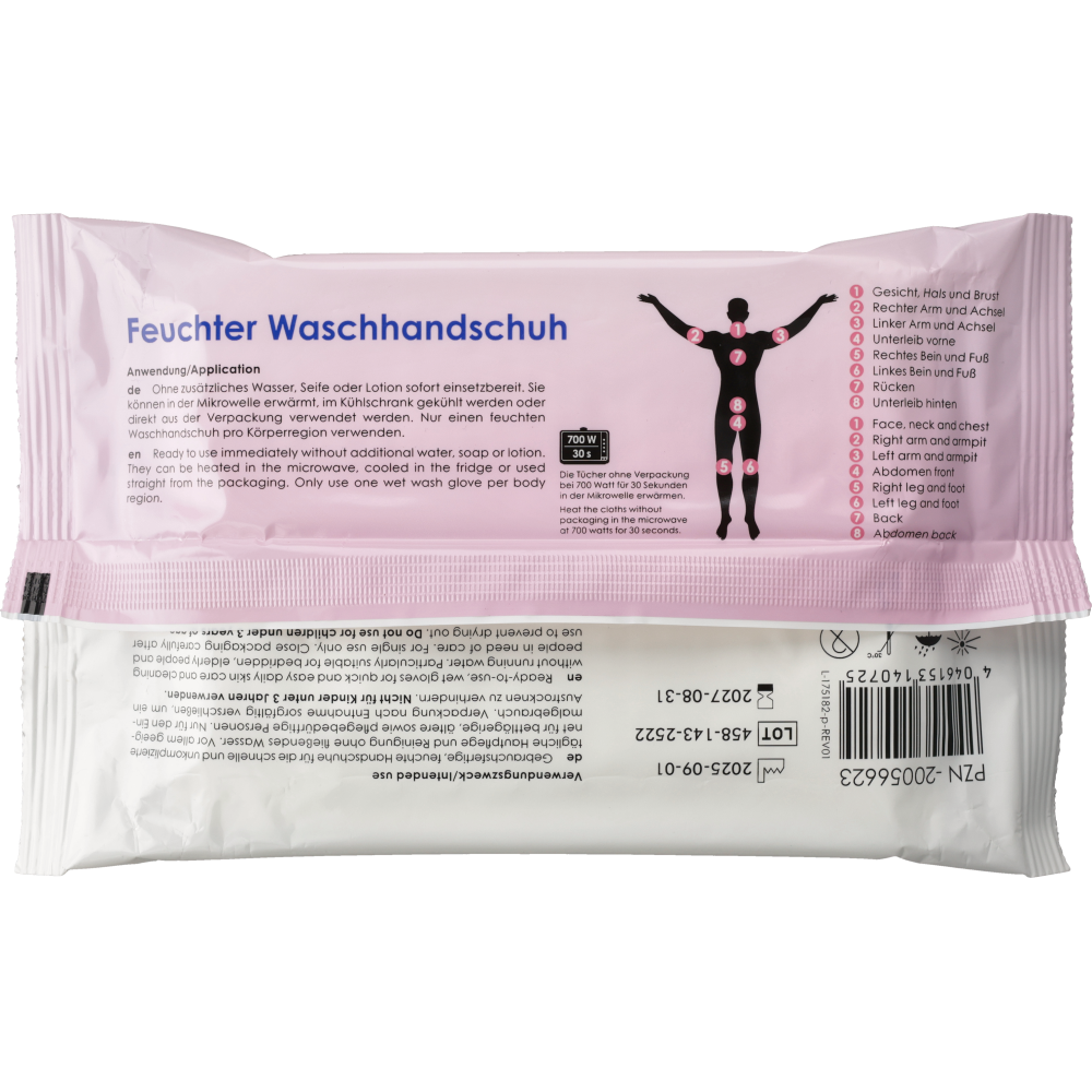 MyCare feuchter Waschhandschuh, unsteril, 15x23cm