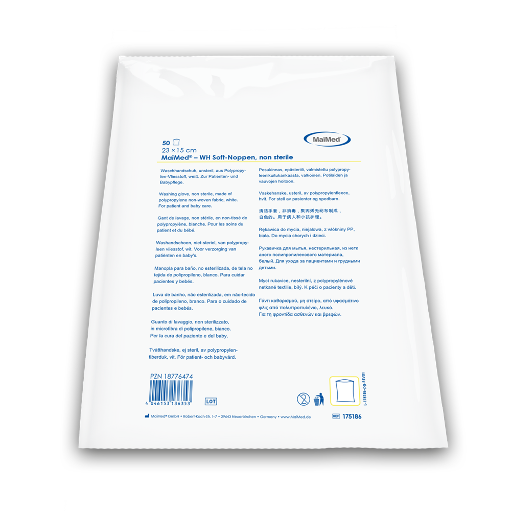 MaiMed-Waschhandschuh Soft-Noppen, unsteril