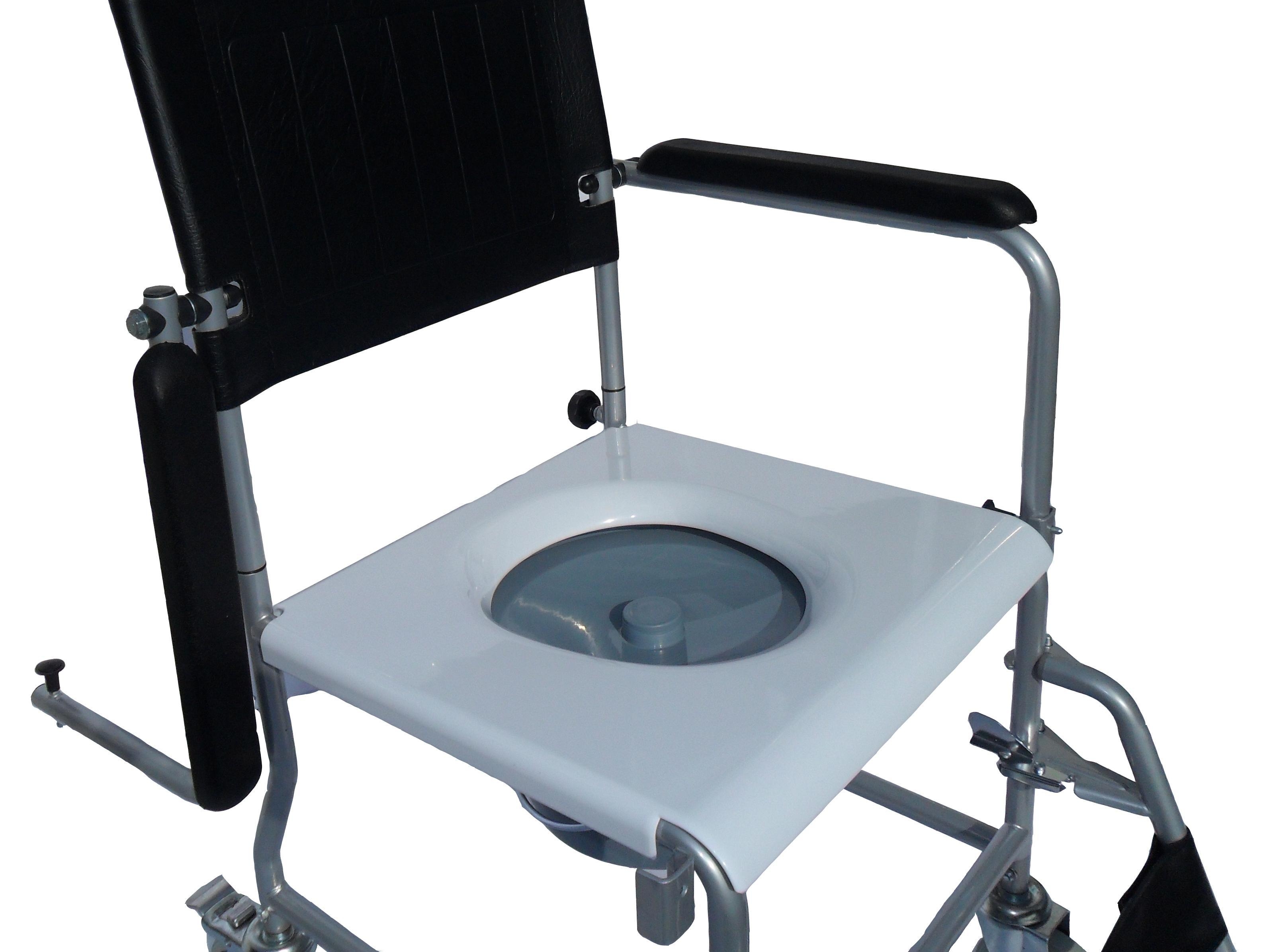 TSF fahrbarer Toilettenstuhl pulverbeschichtet Variante M vormontiert