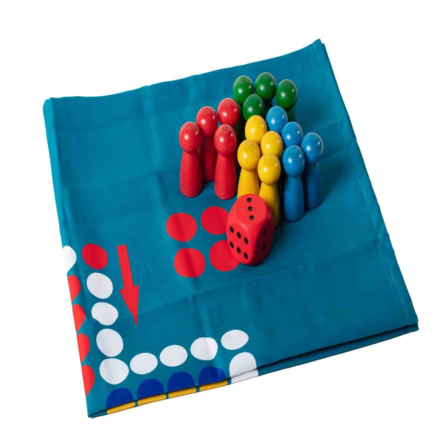 Tischdecke "Würfelspiel" 100x100