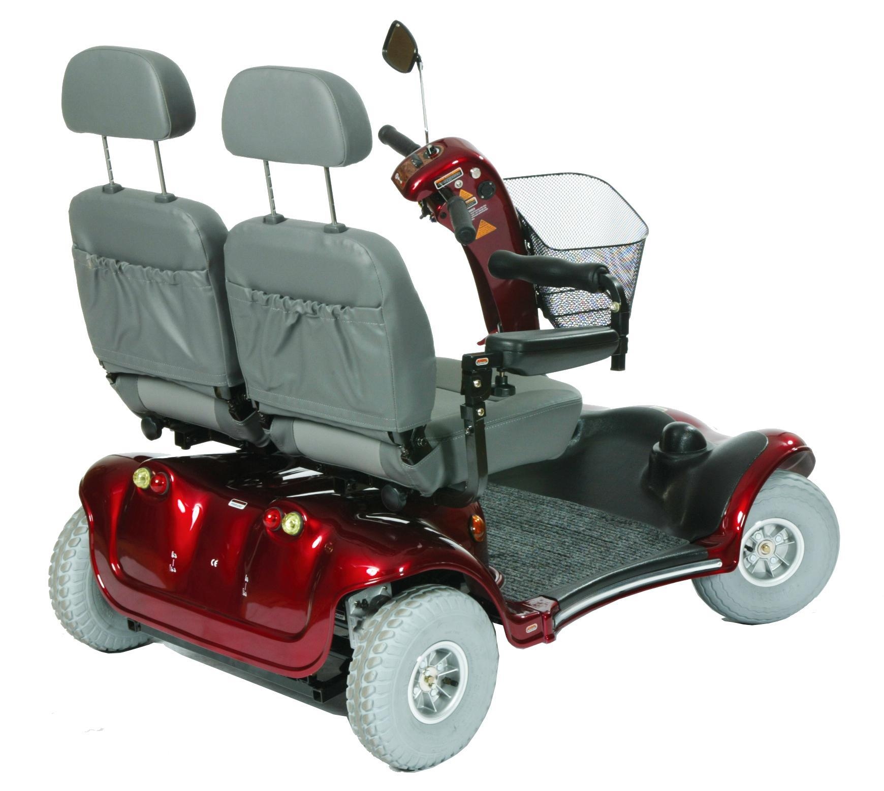 Uranus Elektromobil 6 km/h 4-Rad rot gefedert Doppelsitzer