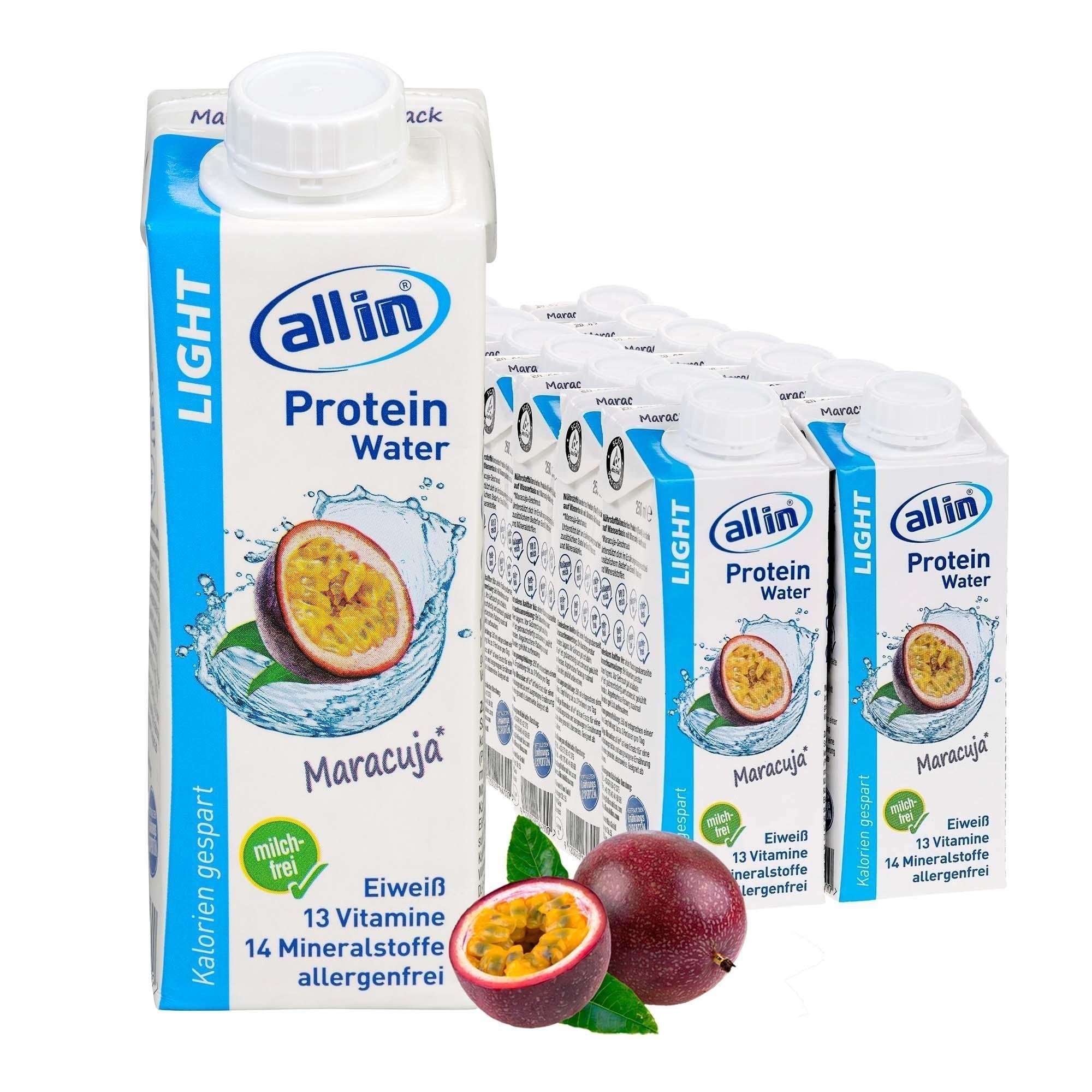 all in&reg; LIGHT Protein Water Maracuja 14x250 ml