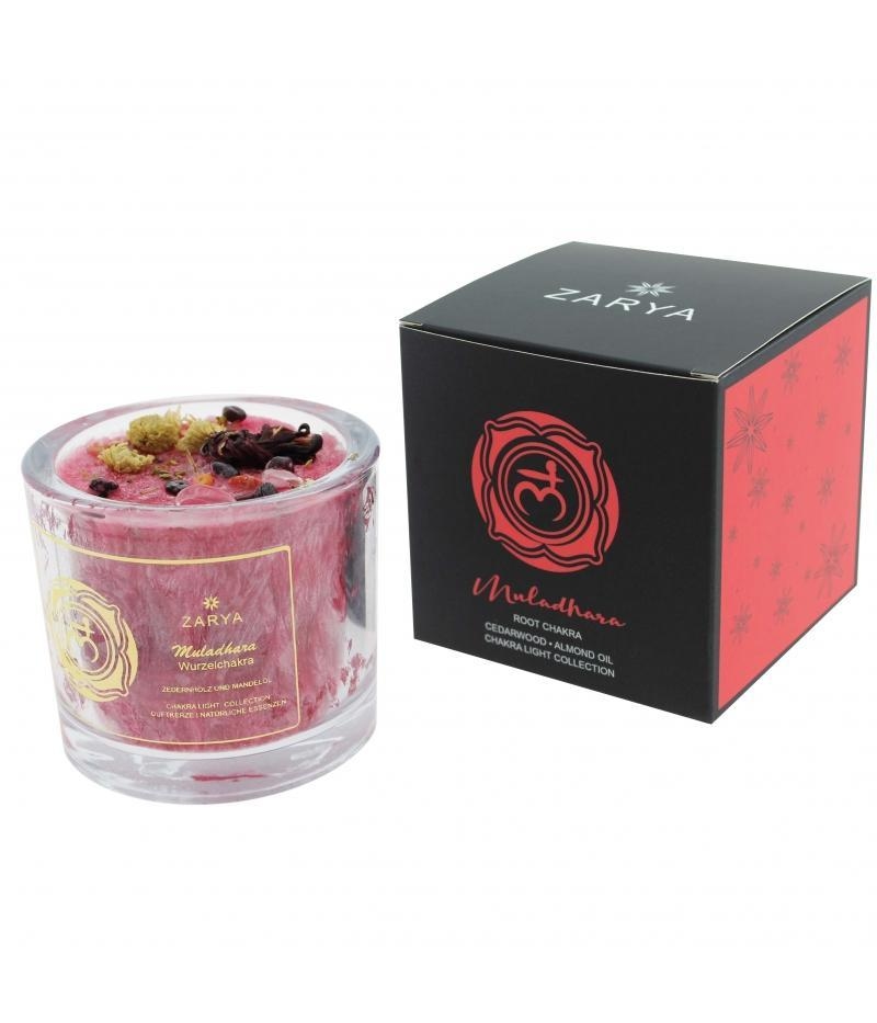 Wurzelchakra Duftkerze &ndash; Muladhara (Klein)