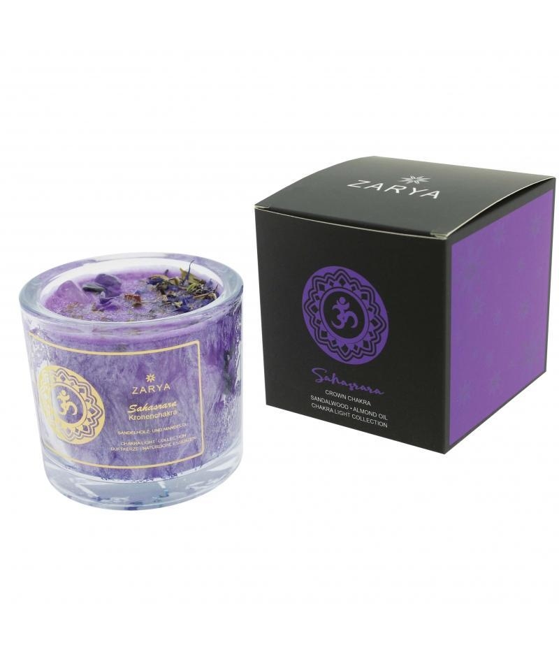 Kronenchakra Duftkerze &ndash; Sahasrara (Klein)