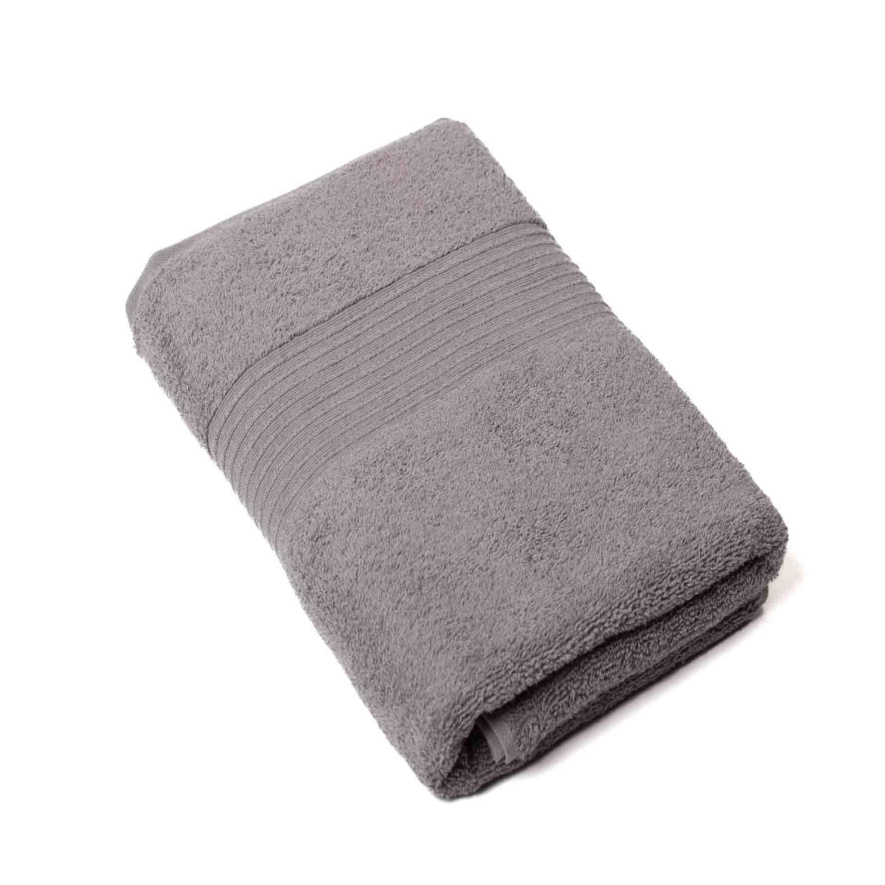 Duschtuch Walkfrottier 70x140 cm, ca. 440 g/m², mit Streifen-Webbordüre Farbe: grau 3911