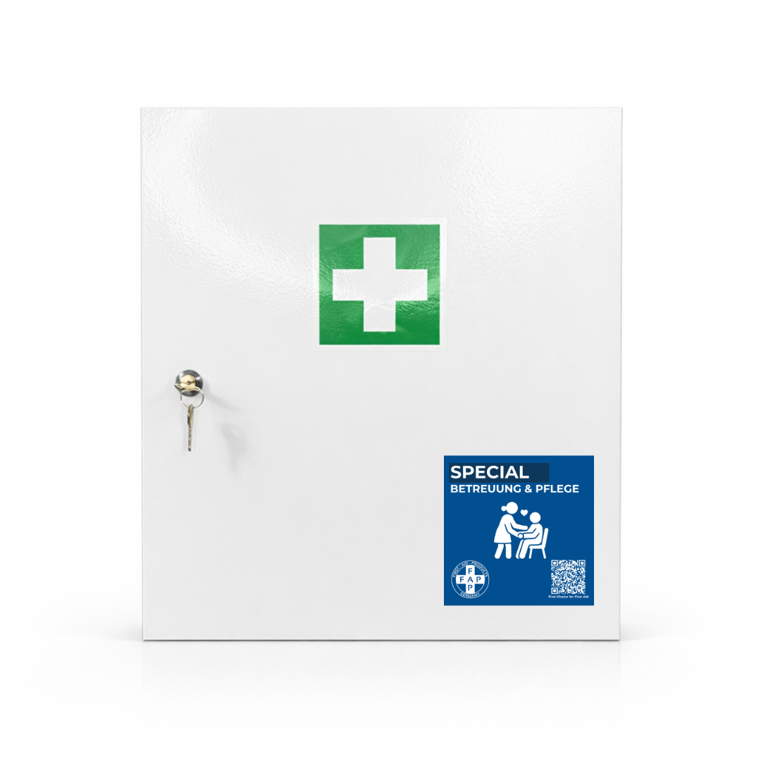 Erste-Hilfe-Schrank Betreuung & Pflegedienst DIN 13157 - eint&uuml;rig