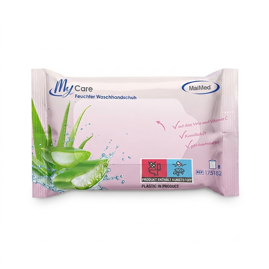 MyCare feuchter Waschhandschuh, unsteril, 15x23cm