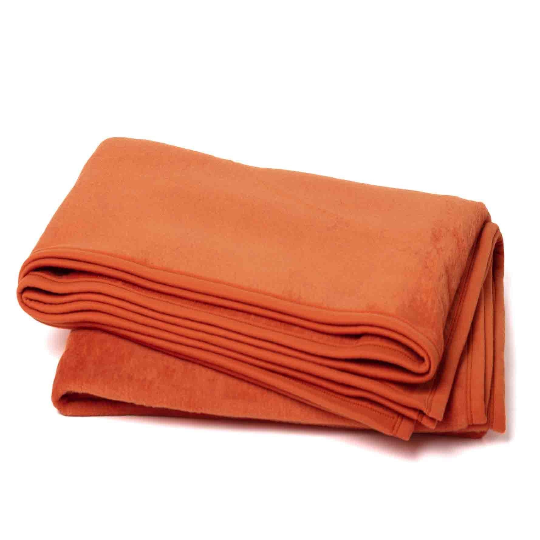 Wohn- und Schlafdecke Clinic 140x200 cm, 550g/m&sup3; Farbe: terrakotta 0233