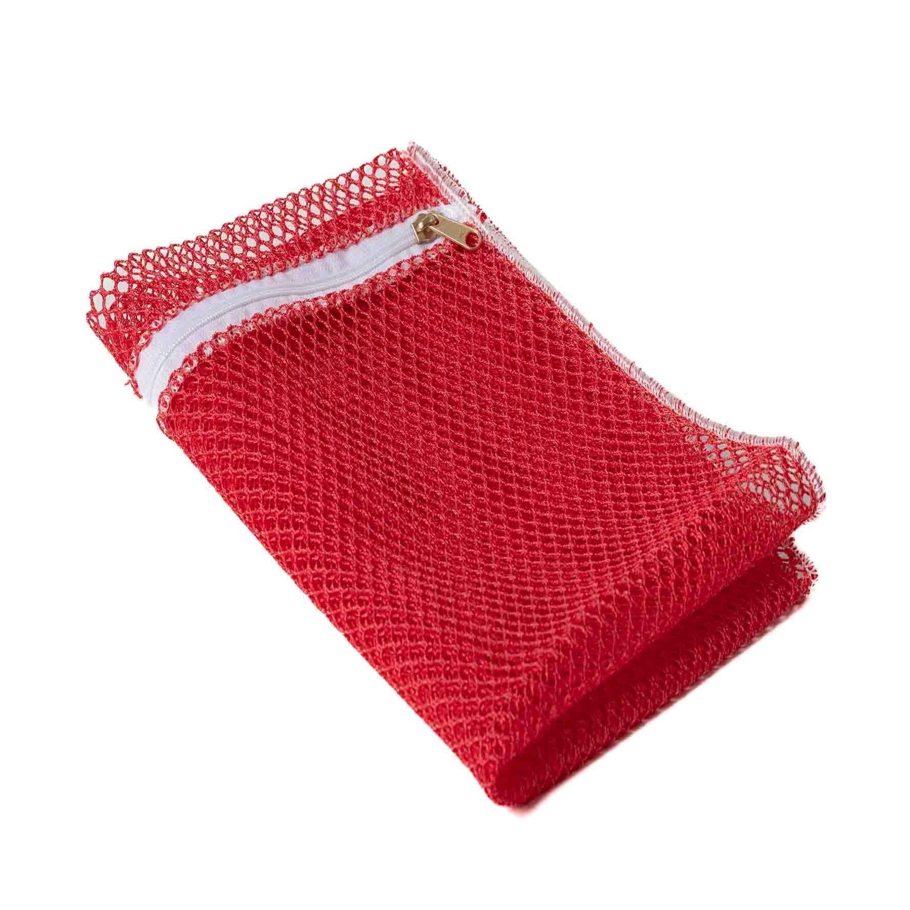 Wäschenetz, 40x60 cm mit Reißverschluß Farbe: rot