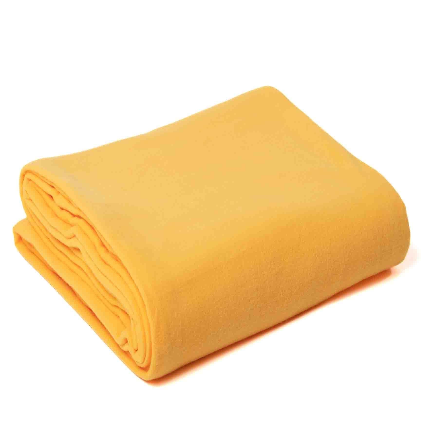 Wohn- und Schlafdecke Premium-Fleece 150x200 cm, 280g/m³ Farbe: gold 930