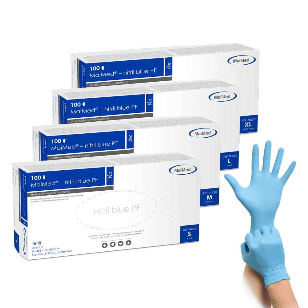 MaiMed-nitril blue PF Gr. Blau unsteril puderfrei (1.000 St&uuml;ck)