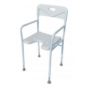 DS1100 Duschstuhl mit Armlehnen und Hygieneausschnitt (2 St&uuml;ck)