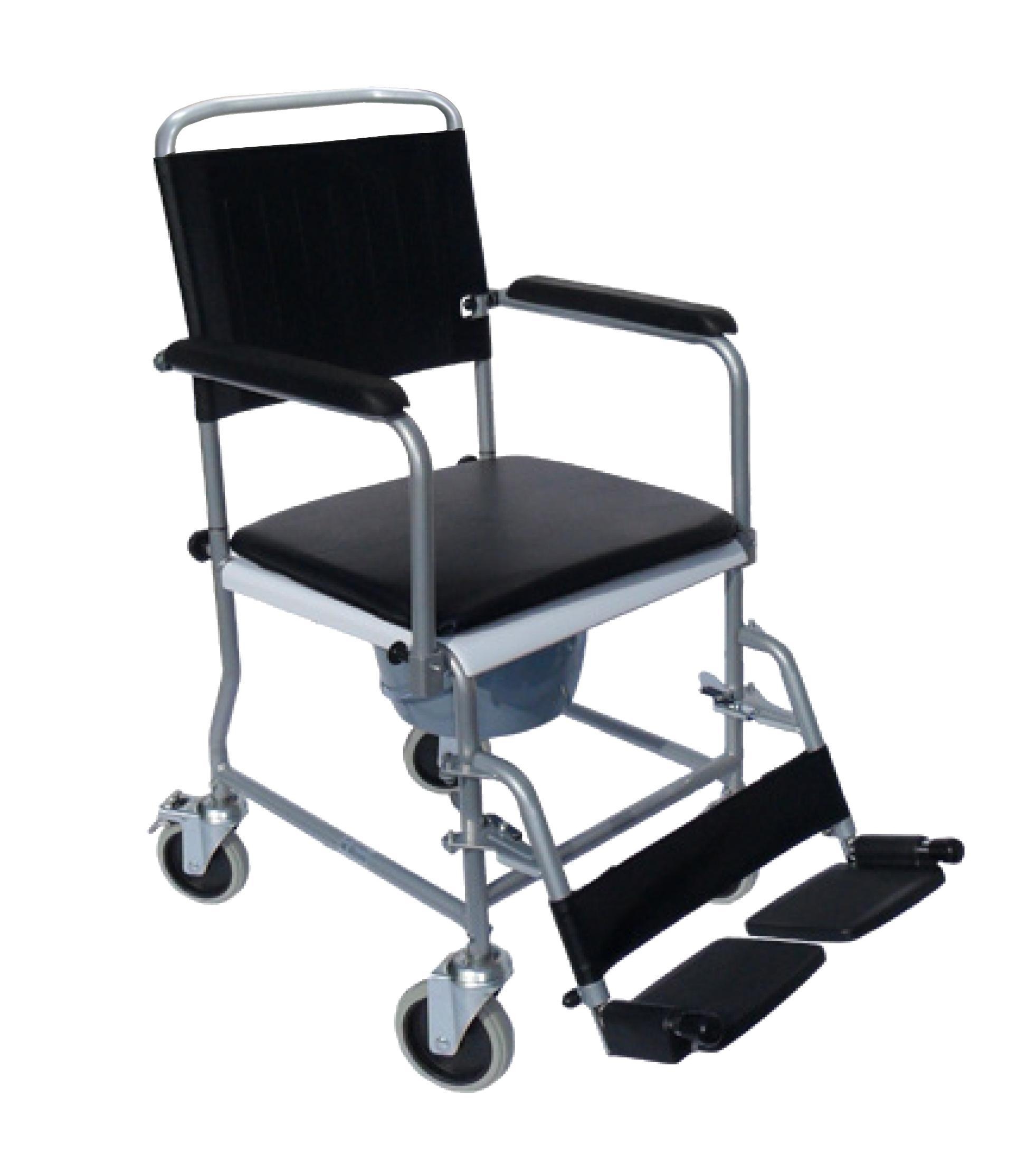 TSF fahrbarer Toilettenstuhl pulverbeschichtet Variante M vormontiert