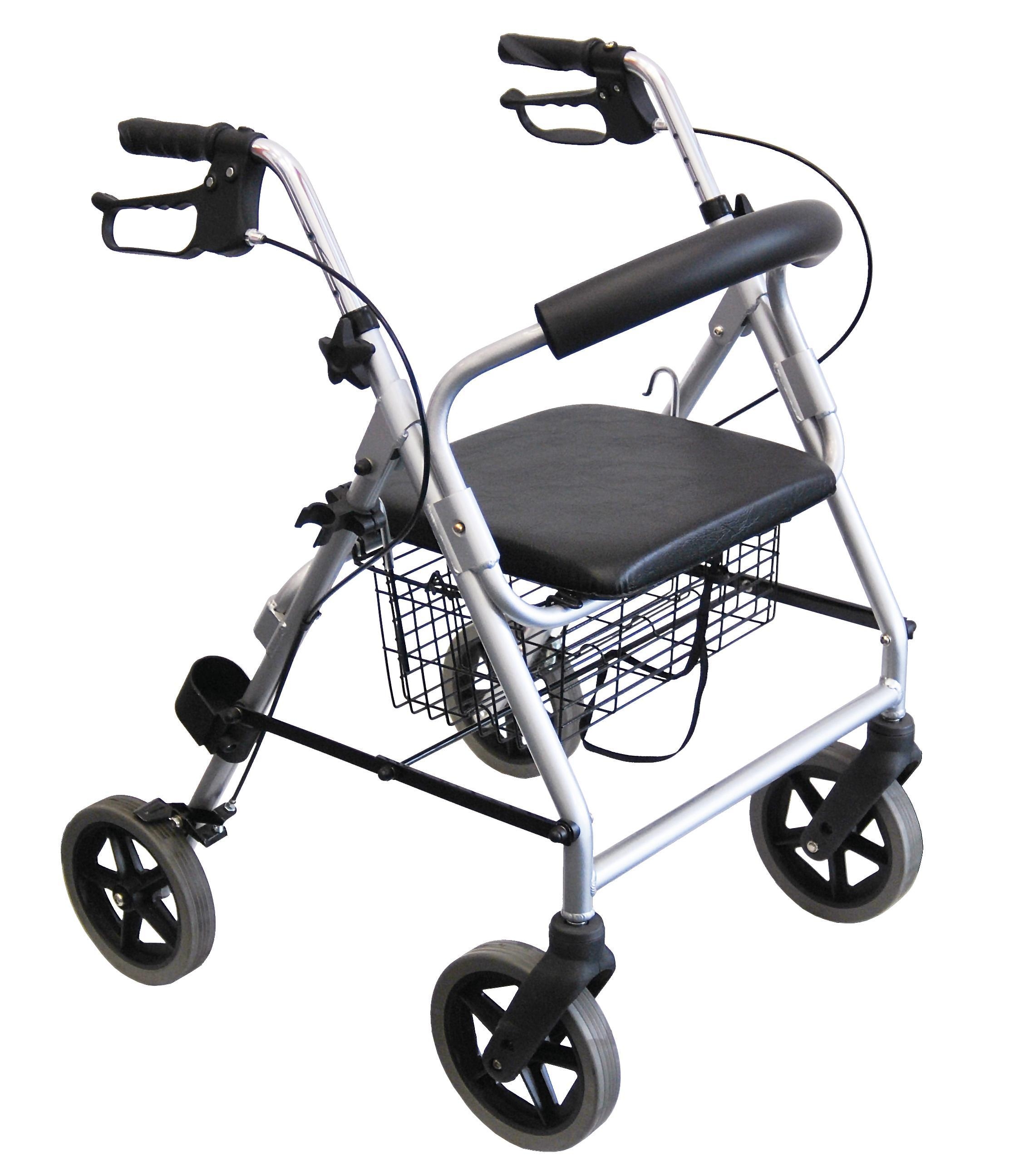 LR 56 Leichtgewichtsrollator mit Stockhalter Sitzh&ouml;he 56 cm