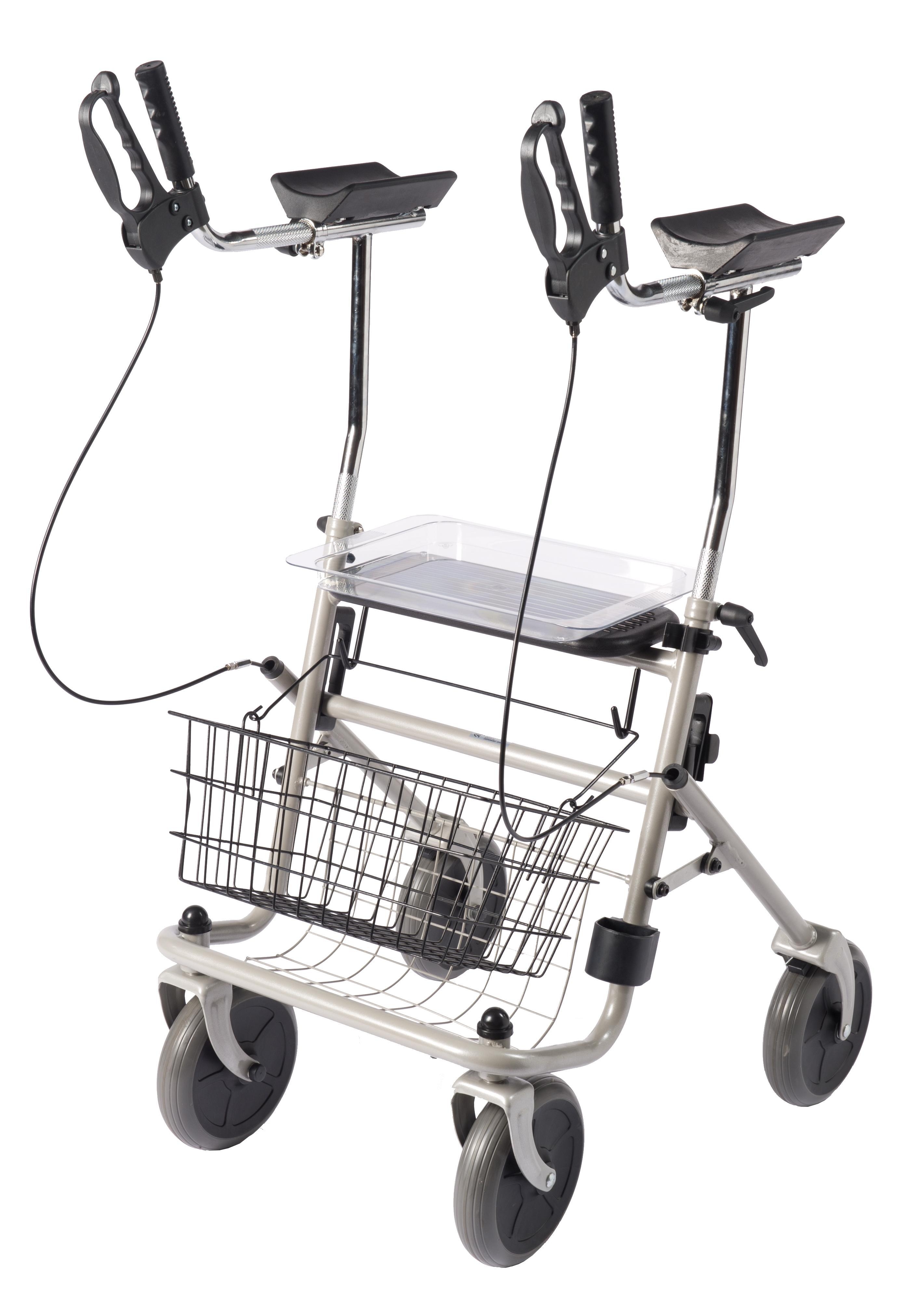 Rollator Standard Stahl als Arthritisausf&uuml;hrung Silber