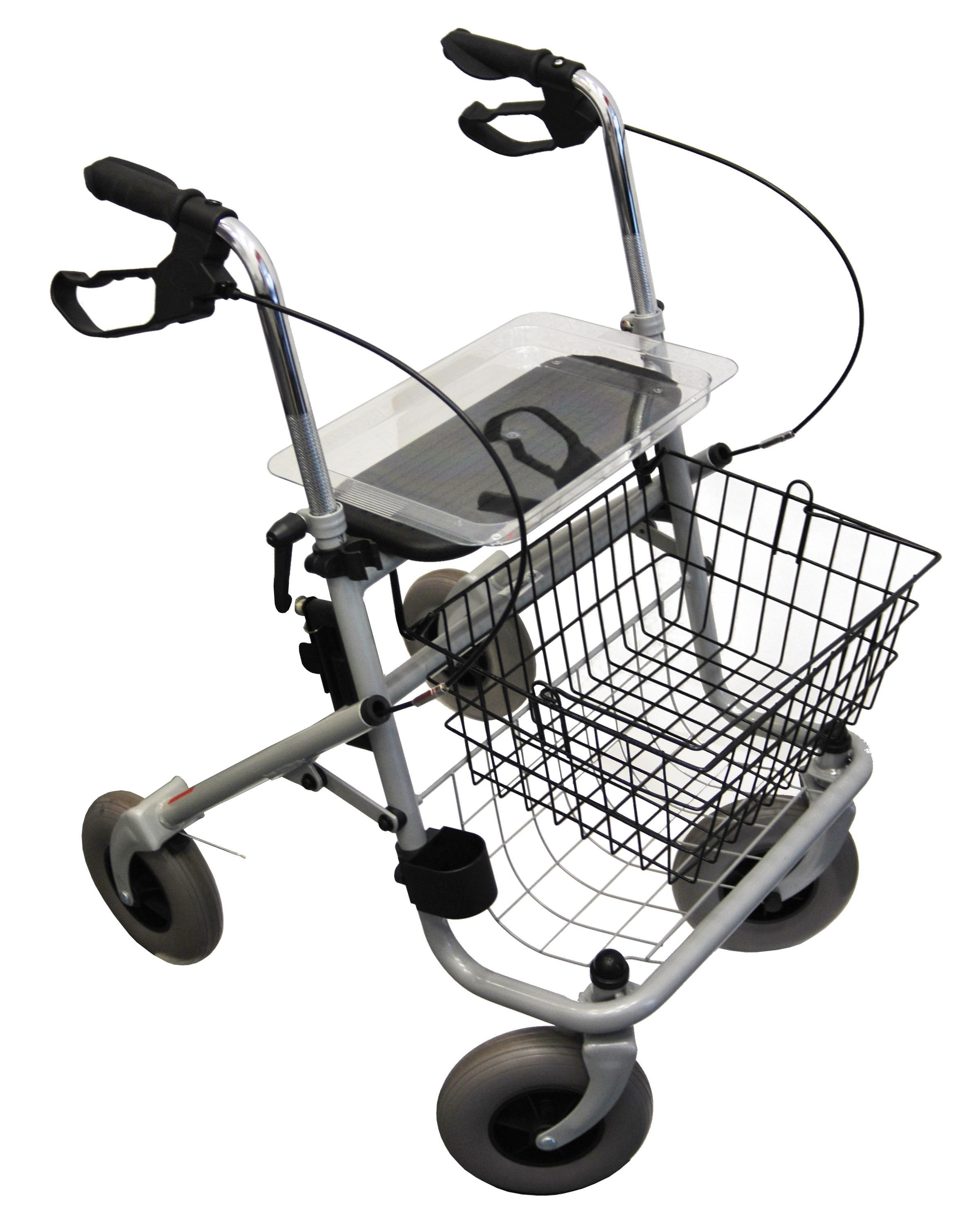 Rollator Plus Stahl silber