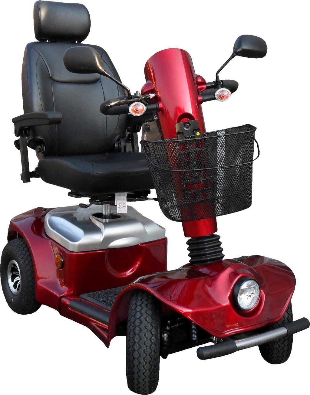 Sanus Elektromobil 6 km/h 4-Rad rot gefedert