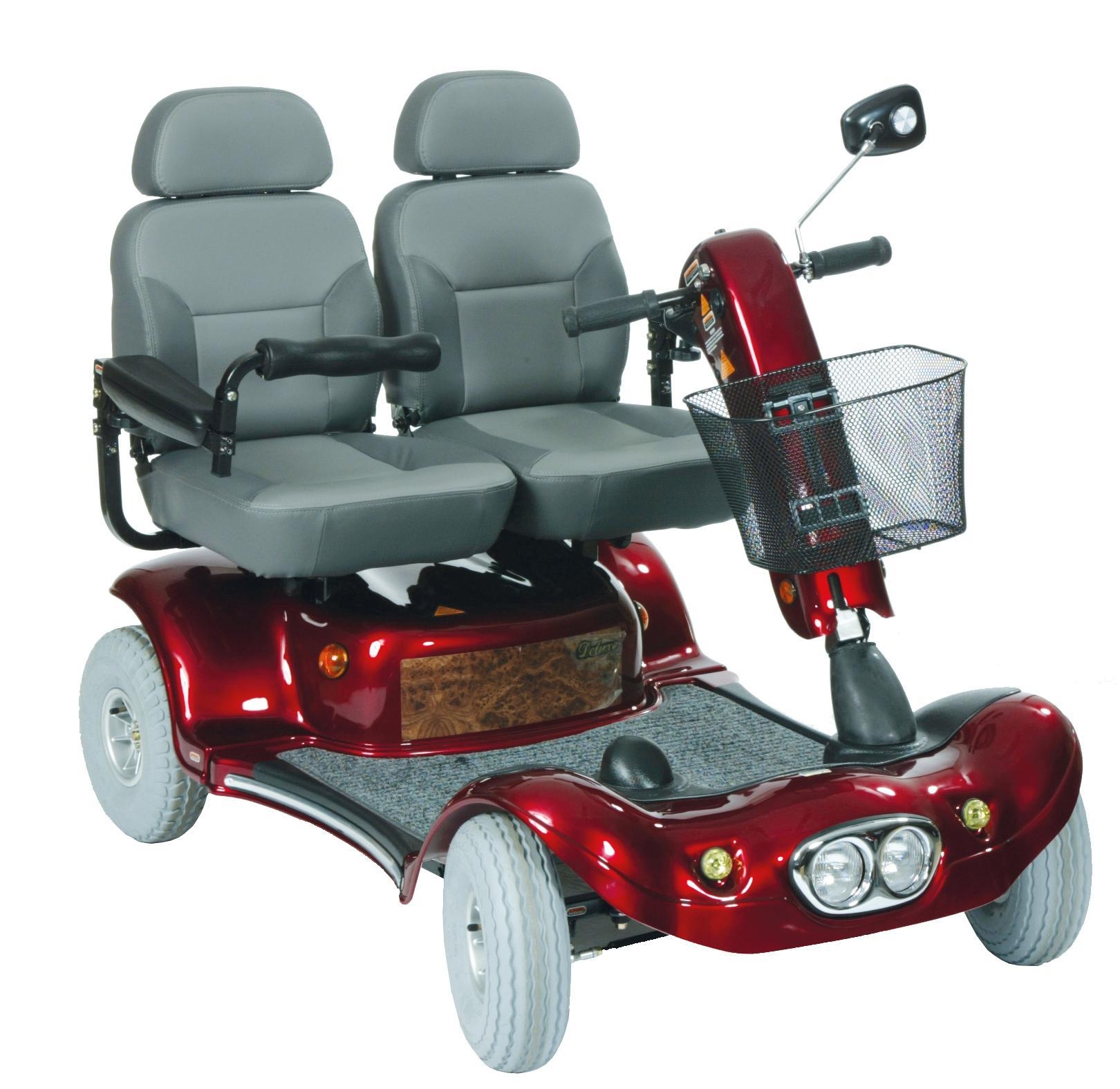 Uranus Elektromobil 6 km/h 4-Rad rot gefedert Doppelsitzer